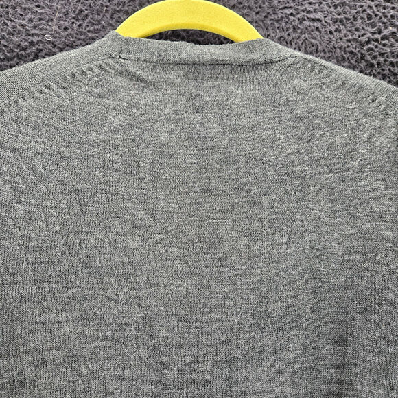 Halston Womens Sweater Gray Size Medium Acrylic/Wool Blend Button Down Pockets - Picture 12 of 12